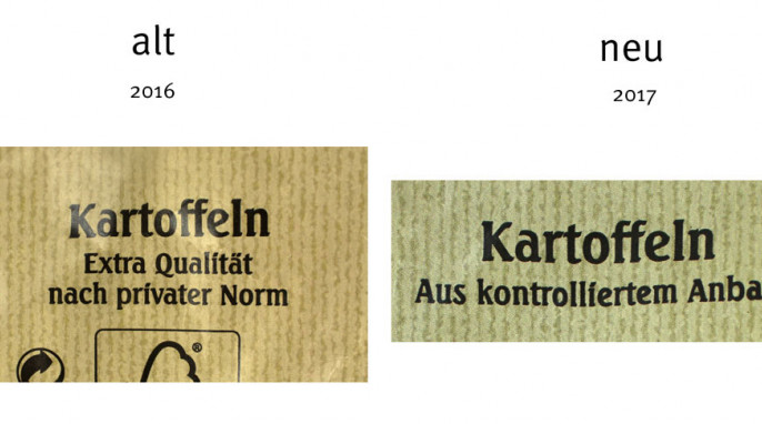 alt: Rückseite, Aldi Nord Kartoffeln, bis 2016, neu: Rückseite, Aldi Nord Kartoffeln, ab 2017