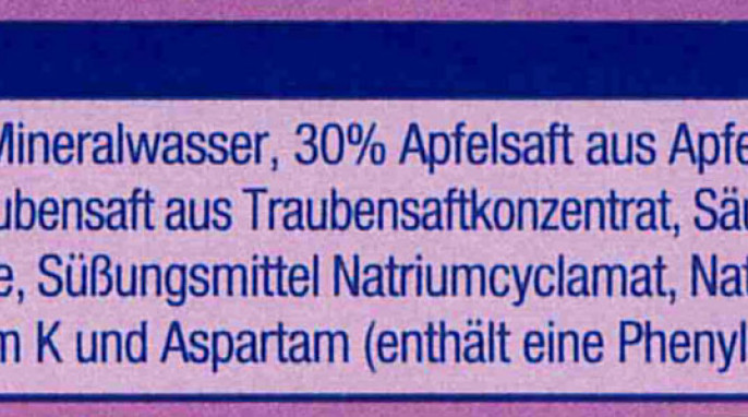 Zutaten, Genuss Plus Naturell Apfel-Traube