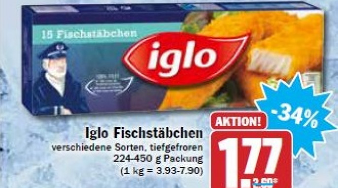 Angebot Iglo Fischstäbchen, Hit Angebotsflyer vom 20.-25.02.2017
