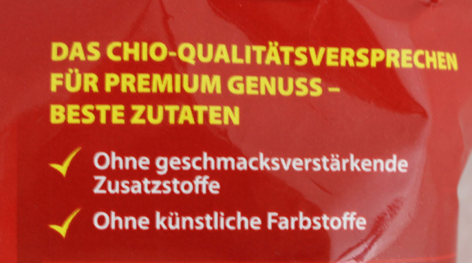 Qualitätsversprechen, Chio Salt & Vinegar Chips