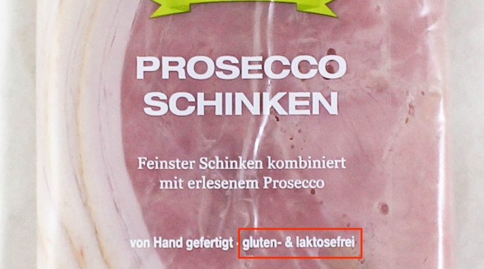 Werbung Vorderseite, Wiesbauer Exquisit Prosecco Schinken