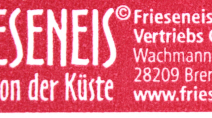 Adresse, Frieseneis – Gutes von der Küste, Beispiel Sorte „ErdbeerErdbeer“