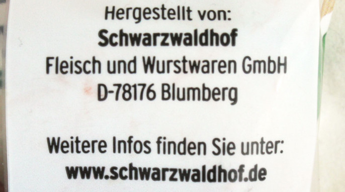 Adresse, Schwarzwaldhof Bio Schwarzwälder Landjäger