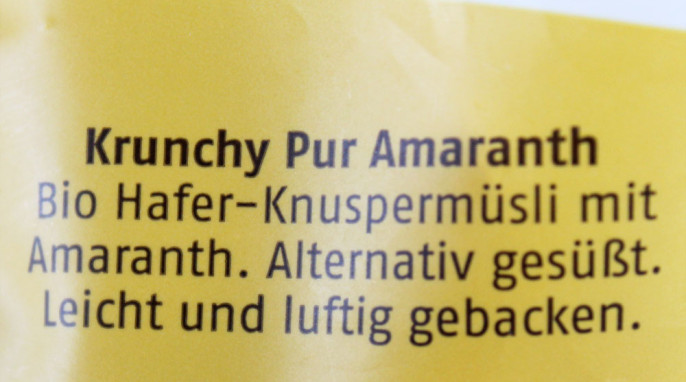 Bezeichnung, Barnhouse Krunchy pur Amaranth