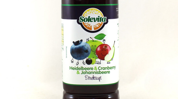 Solevita Heidelbeere & Cranberry & Johannisbeere Direktsaft