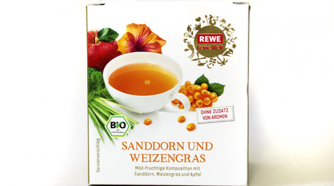 Rewe Feine Welt Sanddorn und Weizengras 