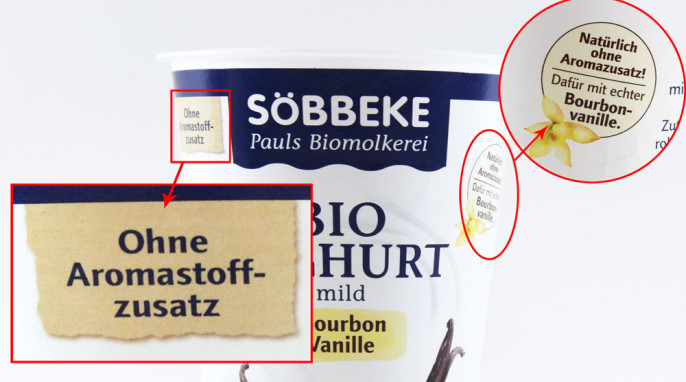 Werbung, Söbbeke Bio Joghurt mild, Bourbon Vanille