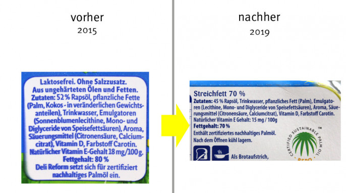 alt: Zutaten, Deli Reform Das Original, 2015; neu: Zutaten, Deli Reform Das Original, 2019