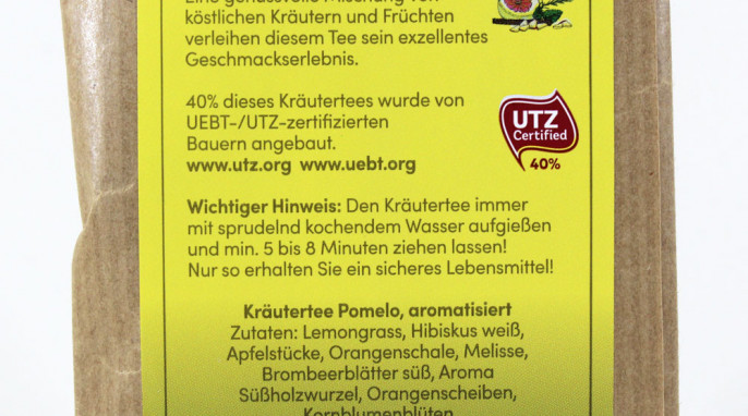 Beschreibung, Kräutertee Pomelo Mischung aromatisiert 