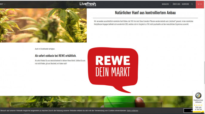 Ursprung, LiveFresh Cannabis Shot, livefresh.de 09.01.2020