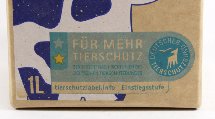 Logo für mehr Tierschutz, Traditions Molkerei Marburg Tierwohl Vollmilch