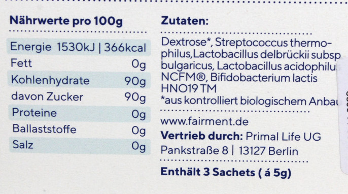 Zutaten, Fairment Veganer Joghurt zum selber machen 