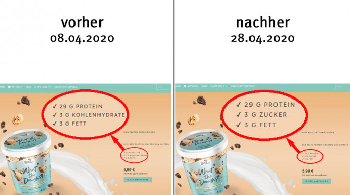 alt: High Protein Cookie Dough, shape-republic.com, 08.04.2020; neu: 28.04.2020