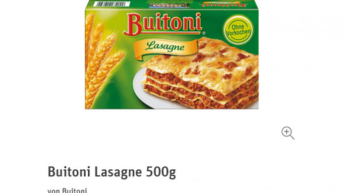 Online-Angebot, Buitoni Lasagne, 15.01.2021