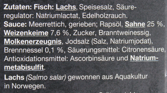 Zutaten, Krone Protein Lachs