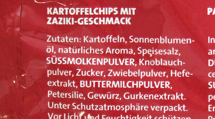 Zutaten, funny-frisch Chipsfrisch Zaziki Style