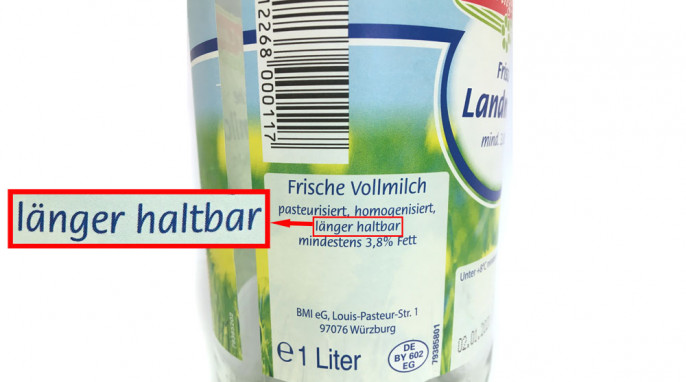 Seitenansicht, Thüringer Land Frische Landmilch