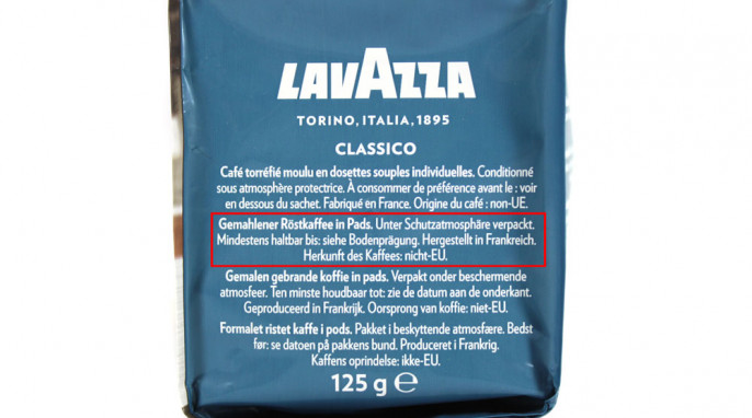 Seitenansicht, Lavazza Classico, Kaffeepads  