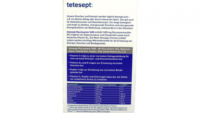 Beschreibung, Tetesept Glucosamin 1400