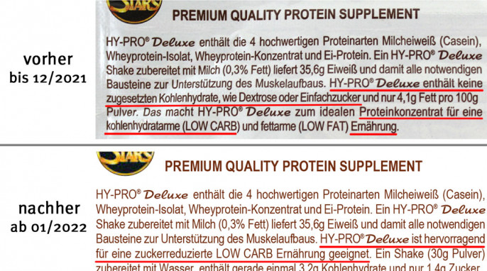 alt: Beschreibung, All Stars Hy-Pro Premium Quality Protein Butterkeks, bis 12/2021; neu: ab 01/2022