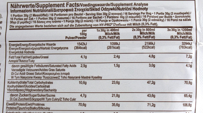 Nährwerte, All Stars Hy-Pro Premium Quality Protein Butterkeks