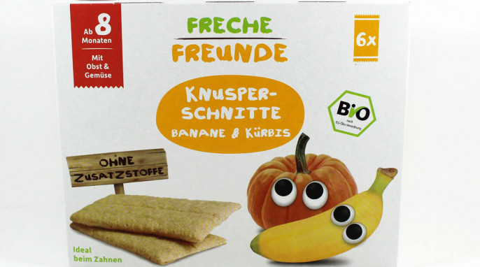 Erdbär Freche Freunde Knusperschnitte Banane & Kürbis