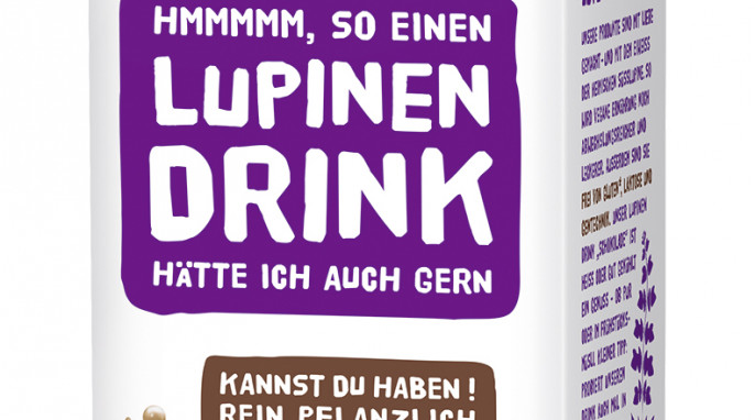 LUVE Lupinen Drink Schokolade, Herstellerfoto 