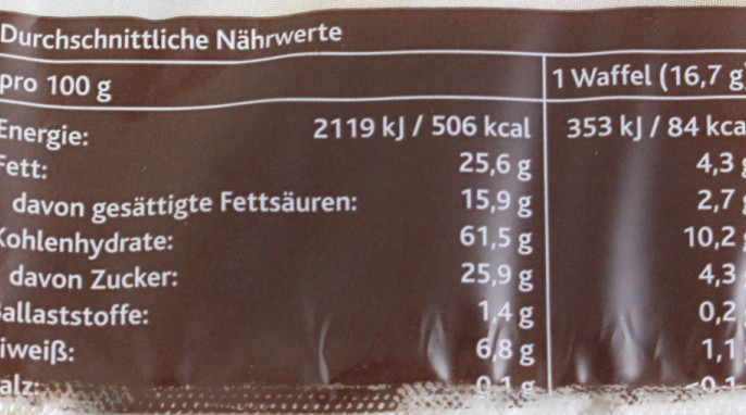 Nährwerte, ener Bio Joghurt-Reiswaffeln