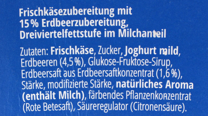 Bezeichnung + Zutaten, Elsdorfer Erdbeer Vergnügen - Eine quarkige Verführung