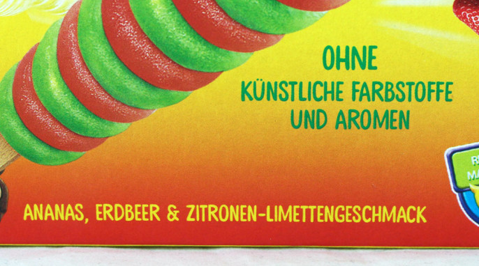 Clean Label, Langnese Twister Ananas, Erdbeer und Zitronen-Limettengeschmack