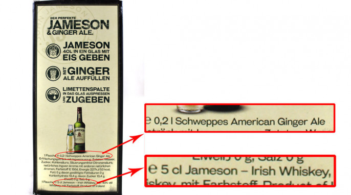 Rückseite, Jameson & Ginger Ale