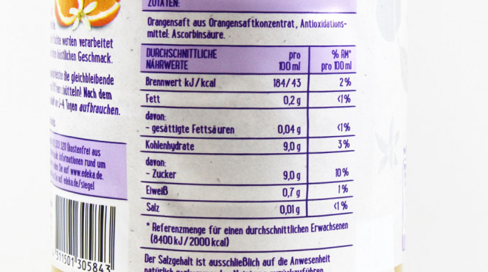 Zutaten, Edeka Frucht Liebe Karibische Orange 