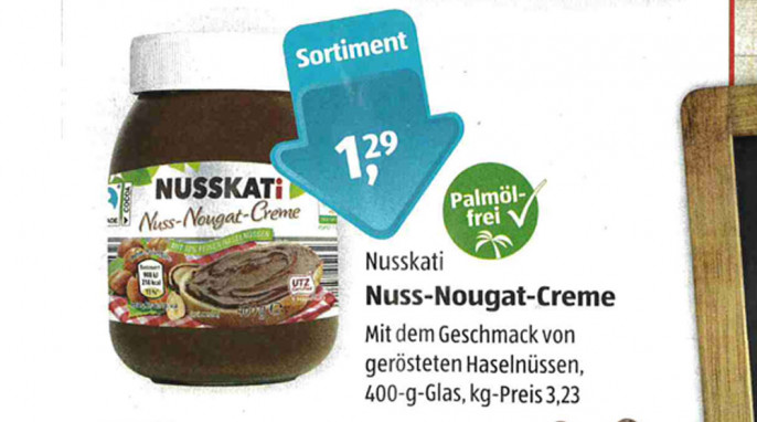 Angebot Nusskati Nuss-Nougat-Creme, Prospekt Aldi Süd ’Meine Woche‘ vom 27.04.bis 02.05.2020, S. 27