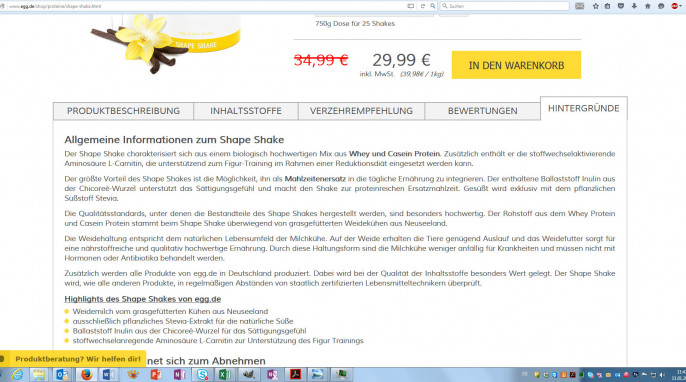 Hintergründe, Shape Shake auf egg.de, Screenshot 11.01.2016