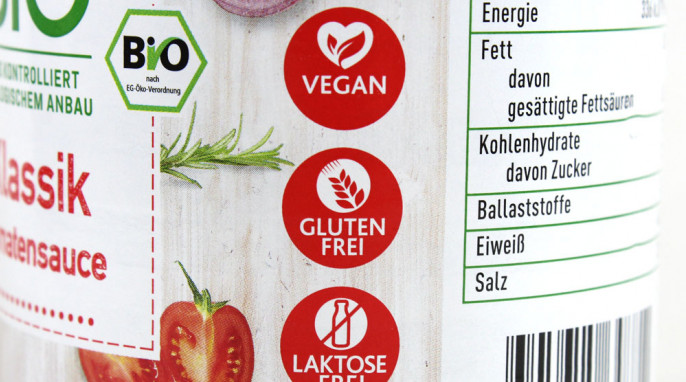 Hinweis „glutenfrei“, Ener Bio Klassik Tomatensauce vor 04/2020