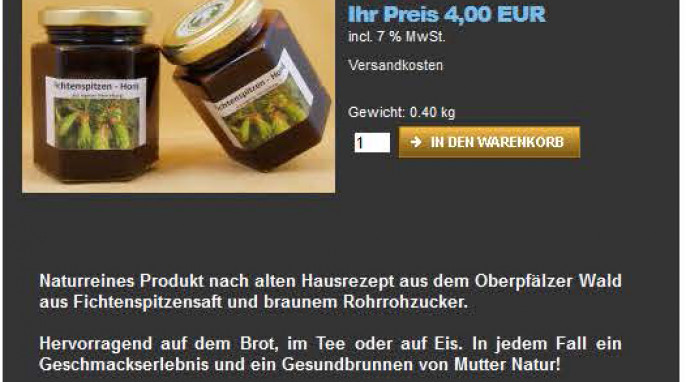 Angebot Fichtenspitzenhonig