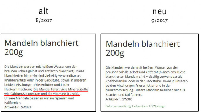 Meienburg Mandeln blanchiert Beschreibung