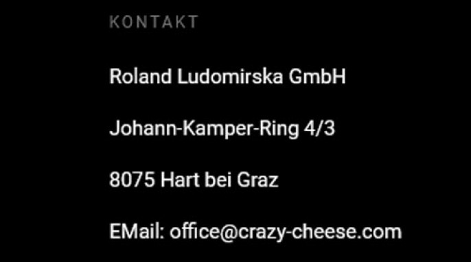 Kontaktadresse, crazy-cheese.com