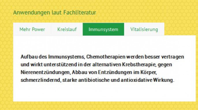 Ginseng und Gelée Royale-Honig, Immunsystem, allgaeuer-wanderimkerei.de, Screenshot 28.01.2016