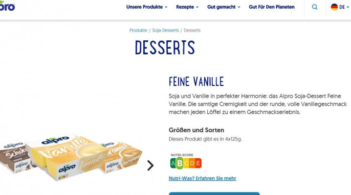 Beschreibung, Alpro, Himmlisch zarte Vanille Pflanzliches Dessert, alpro.com, 23.11.2020