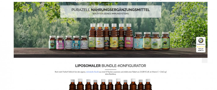 Purazell Nahrungsergänzungsmittel, purazell.de, 18.11.2021