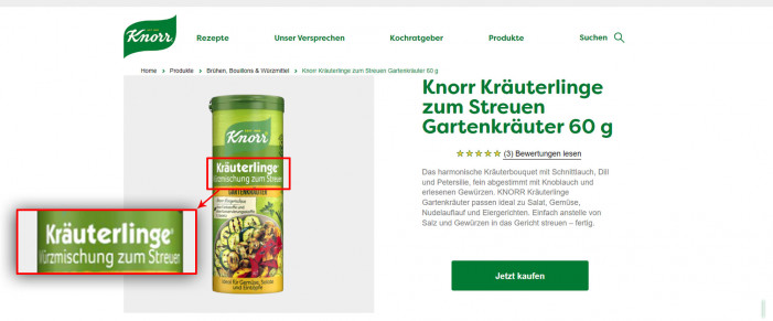 Angebot, Knorr Kräuterlinge auf knorr.com, 22.11.2021 