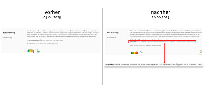 Beschreibung, Erdbeeren, gefriergetrocknet, Kluth-shop.de, 04.06. + 26.06.2025