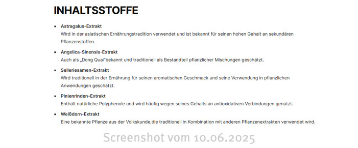 Beschreibung, Kidney Support, Neosupps.com, 10.06.2025