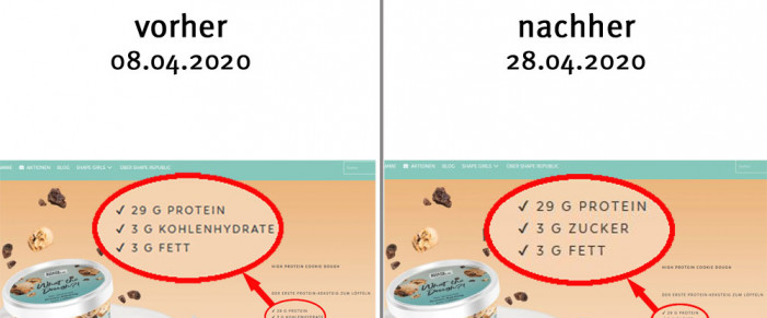 alt: High Protein Cookie Dough, shape-republic.com, 08.04.2020; neu: 28.04.2020