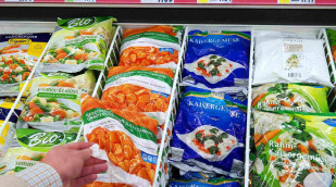 Tiefkühlprodukte mit Preisschild