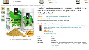 Vitafuel® Sulforaphan Kapseln hochdosiert, amazon.de, 23.09.2021 