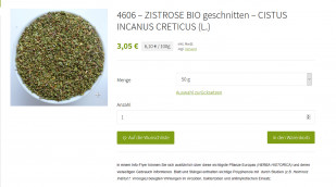 Angebot Bio Zistrose, teehaus-janssen.de/shop, 09.10.2020 