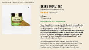 Green Umami Bio Geschmackswunder von Pascal Haag