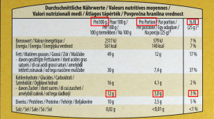 Nährwerte Schokolade